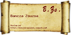 Bancza Zsuzsa névjegykártya